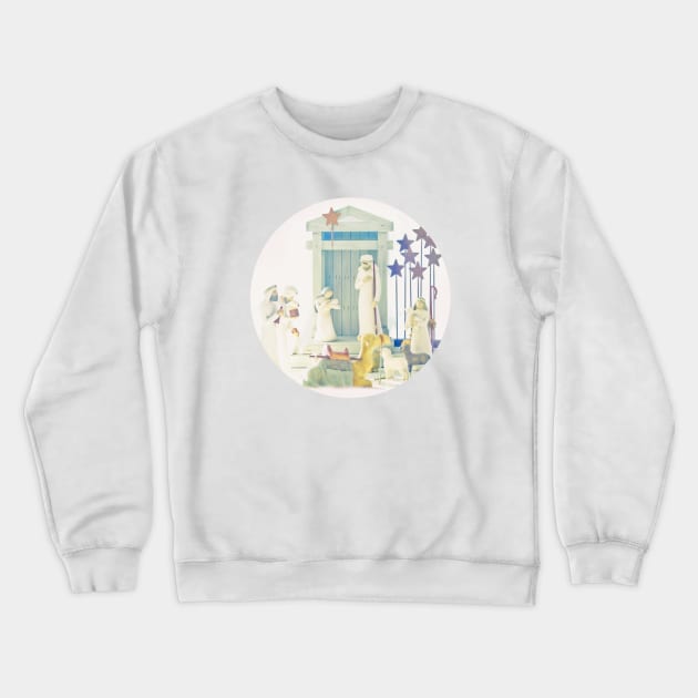 Christmas Nativity Scene Crewneck Sweatshirt by Design A Studios